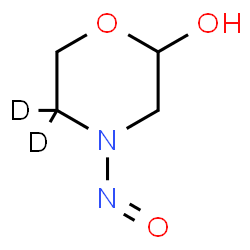 ChemSpider 2D Image | 4-Nitroso-2-(5,5-~2~H_2_)morpholinol | C4H6D2N2O3