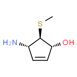ChemSpider 2D Image | (1R,4S,5R)-4-Amino-5-(methylsulfanyl)-2-cyclopenten-1-ol | C6H11NOS