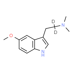ChemSpider 2D Image | 2-(5-Methoxy-1H-indol-3-yl)-N,N-dimethyl(1,1-~2~H_2_)ethanamine | C13H16D2N2O