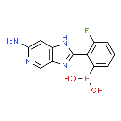 ChemSpider 2D Image | [2-(6-Amino-1H-imidazo[4,5-c]pyridin-2-yl)-3-fluorophenyl]boronic acid | C12H10BFN4O2