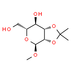 ChemSpider 2D Image | Methyl 2,3-O-isopropylidene-alpha-D-mannopyranoside | C10H18O6