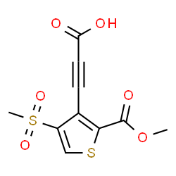 ChemSpider 2D Image | 3-[2-(Methoxycarbonyl)-4-(methylsulfonyl)-3-thienyl]-2-propynoic acid | C10H8O6S2