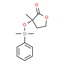 ChemSpider 2D Image | (3S)-3-{[Dimethyl(phenyl)silyl]oxy}-3-methyldihydro-2(3H)-furanone | C13H18O3Si