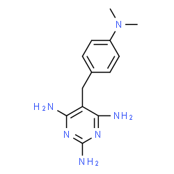 ChemSpider 2D Image | 5-[4-(Dimethylamino)benzyl]-2,4,6-pyrimidinetriamine | C13H18N6