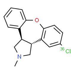 ChemSpider 2D Image | (3aR,12bR)-5-(~36~Cl)Chloro-2-methyl-2,3,3a,12b-tetrahydro-1H-dibenzo[2,3:6,7]oxepino[4,5-c]pyrrole | C17H1636ClNO