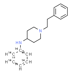 ChemSpider 2D Image | N-(~14~C_6_)Phenyl-1-(2-phenylethyl)-4-piperidinamine | C1314C6H24N2
