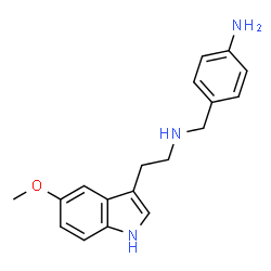 ChemSpider 2D Image | 4-({[2-(5-Methoxy-1H-indol-3-yl)ethyl]amino}methyl)aniline | C18H21N3O