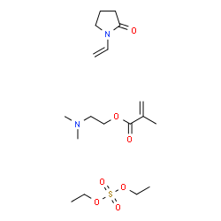 ChemSpider 2D Image | diethyl sulfate; 2-(dimethylamino)ethyl 2-methylprop-2-enoate; 1-ethenylpyrrolidin-2-one | C18H34N2O7S