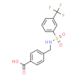 ChemSpider 2D Image | 4-[({[3-(Trifluoromethyl)phenyl]sulfonyl}amino)methyl]benzoic acid | C15H12F3NO4S