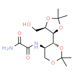 ChemSpider 2D Image | N-{(4R,5R)-4-[(4S,5R)-5-(Hydroxymethyl)-2,2-dimethyl-1,3-dioxolan-4-yl]-2,2-dimethyl-1,3-dioxan-5-yl}ethanediamide | C14H24N2O7