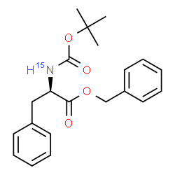 ChemSpider 2D Image | Benzyl N-{[(2-methyl-2-propanyl)oxy]carbonyl}-D-(~15~N)phenylalaninate | C21H2515NO4