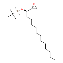 ChemSpider 2D Image | Dimethyl(2-methyl-2-propanyl)({(1R)-1-[(2R)-2-oxiranyl]tridecyl}oxy)silane | C21H44O2Si