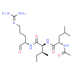 ChemSpider 2D Image | N-Acetyl-L-leucyl-N-{(2S)-5-[(diaminomethylene)amino]-1-oxo-2-pentanyl}-L-isoleucinamide | C20H38N6O4