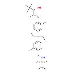 ChemSpider 2D Image | N-[4-(3-{4-[(3-Hydroxy-4,4-dimethyl-2-pentanyl)oxy]-3-methylphenyl}-3-pentanyl)-2-methylbenzyl]-2-propanesulfonamide | C30H47NO4S