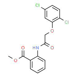 ChemSpider 2D Image | Methyl 2-{[(2,5-dichlorophenoxy)acetyl]amino}benzoate | C16H13Cl2NO4