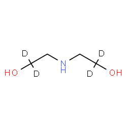 ChemSpider 2D Image | 1,1-dideuterio-2-[(2,2-dideuterio-2-hydroxy-ethyl)amino]ethanol | C4H7D4NO2