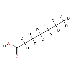 ChemSpider 2D Image | (~2~H_13_)Heptan(~2~H)oic acid | C7D14O2