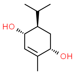 ChemSpider 2D Image | (1S,4R,5R)-5-Isopropyl-2-methyl-2-cyclohexene-1,4-diol | C10H18O2