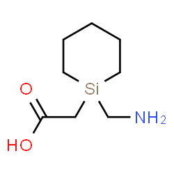 ChemSpider 2D Image | [1-(Aminomethyl)-1-silinanyl]acetic acid | C8H17NO2Si