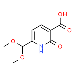 ChemSpider 2D Image | 6-(dimethoxymethyl)-2-hydroxynicotinic acid | C9H11NO5