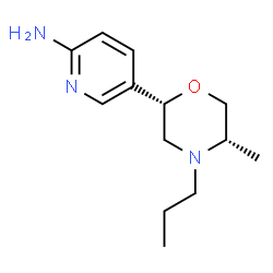 ChemSpider 2D Image | 5-[(2S,5S)-5-Methyl-4-propyl-2-morpholinyl]-2-pyridinamine | C13H21N3O