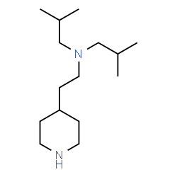 ChemSpider 2D Image | N-Isobutyl-2-methyl-N-[2-(4-piperidinyl)ethyl]-1-propanamine | C15H32N2