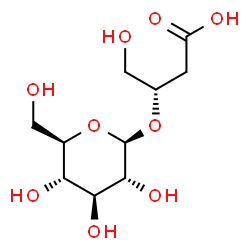 ChemSpider 2D Image | (3S)-3-(beta-D-Glucopyranosyloxy)-4-hydroxybutanoic acid | C10H18O9