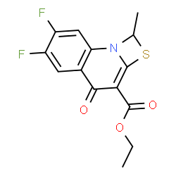 ChemSpider 2D Image | Ethyl-6,7-difluor-1-methyl-4-oxo-4H-[1,3]thiazeto[3,2-a]chinolin-3-carboxylat | C14H11F2NO3S