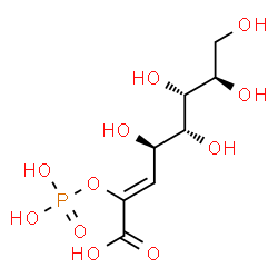 ChemSpider 2D Image | (2Z,4R,5R,6R,7R)-4,5,6,7,8-Pentahydroxy-2-(phosphonooxy)-2-octenoic acid | C8H15O11P