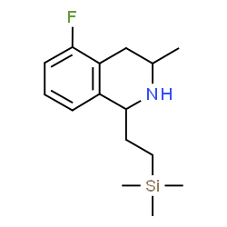 ChemSpider 2D Image | 5-Fluoro-3-methyl-1-[2-(trimethylsilyl)ethyl]-1,2,3,4-tetrahydroisoquinoline | C15H24FNSi