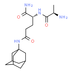 ChemSpider 2D Image | D-Alanyl-N~5~-adamantan-1-yl-D-glutamamide | C18H30N4O3