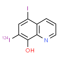 ChemSpider 2D Image | 5-Iodo-7-(~124~I)iodo-8-quinolinol | C9H5I124INO