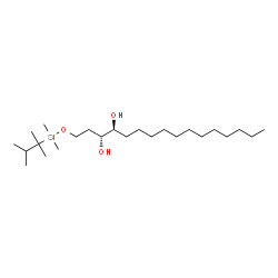 ChemSpider 2D Image | (3R,4S)-1-{[(2,3-Dimethyl-2-butanyl)(dimethyl)silyl]oxy}-3,4-hexadecanediol | C24H52O3Si