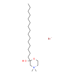 ChemSpider 2D Image | 2-Hydroxy-4,4-dimethyl-2-pentadecylmorpholin-4-ium bromide | C21H44BrNO2