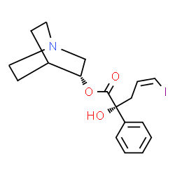 ChemSpider 2D Image | (3R)-1-Azabicyclo[2.2.2]oct-3-yl (2R,4Z)-2-hydroxy-5-iodo-2-phenyl-4-pentenoate | C18H22INO3