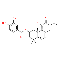 ChemSpider 2D Image | (2alpha)-11-Hydroxy-12-oxoabieta-5,7,9(11),13-tetraen-2-yl 3,4-dihydroxybenzoate | C27H30O6