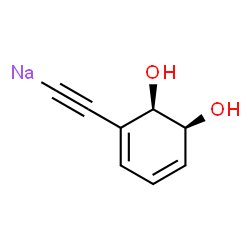 ChemSpider 2D Image | {[(5S,6R)-5,6-Dihydroxy-1,3-cyclohexadien-1-yl]ethynyl}sodium | C8H7NaO2