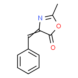 ChemSpider 2D Image | 4-Benzylidene-2-methyl-1,3-oxazol-5(4H)-one | C11H9NO2