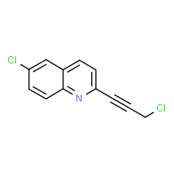ChemSpider 2D Image | 6-Chloro-2-(3-chloro-1-propyn-1-yl)quinoline | C12H7Cl2N