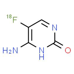 ChemSpider 2D Image | 6-Amino-5-(~18~F)fluoro-2(1H)-pyrimidinone | C4H418FN3O