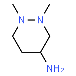ChemSpider 2D Image | 1,2-Dimethylhexahydro-4-pyridazinamine | C6H15N3