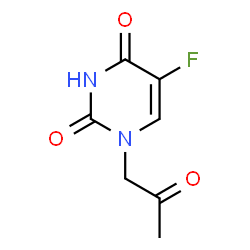 ChemSpider 2D Image | 5-Fluoro-1-(2-oxopropyl)-2,4(1H,3H)-pyrimidinedione | C7H7FN2O3