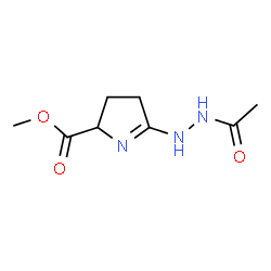 ChemSpider 2D Image | Methyl 5-(2-acetylhydrazino)-3,4-dihydro-2H-pyrrole-2-carboxylate | C8H13N3O3
