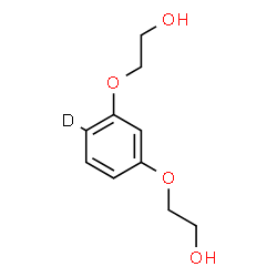 ChemSpider 2D Image | 2,2'-[(4-~2~H)-1,3-Phenylenebis(oxy)]diethanol | C10H13DO4