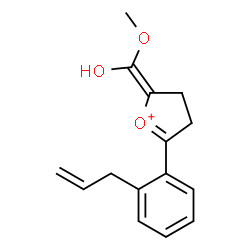 ChemSpider 2D Image | (2E)-5-(2-Allylphenyl)-2-[hydroxy(methoxy)methylene]-3,4-dihydro-2H-furanium | C15H17O3