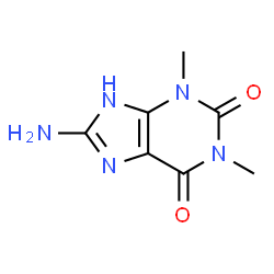 ChemSpider 2D Image | 8-amino-1,3-dimethyl-7H-purine-2,6-dione | C7H9N5O2