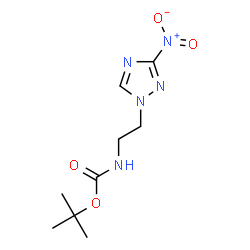 ChemSpider 2D Image | 2-Methyl-2-propanyl [2-(3-nitro-1H-1,2,4-triazol-1-yl)ethyl]carbamate | C9H15N5O4