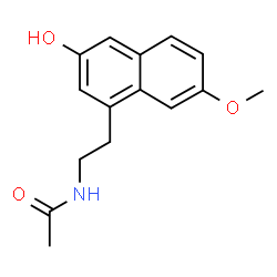 ChemSpider 2D Image | N-[2-(3-Hydroxy-7-methoxy-1-naphthyl)ethyl]acetamide | C15H17NO3