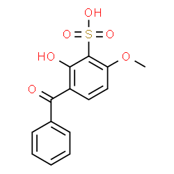 ChemSpider 2D Image | 3-Benzoyl-2-hydroxy-6-methoxybenzenesulfonic acid | C14H12O6S