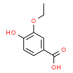 ChemSpider 2D Image | 3-Ethoxy-4-hydroxybenzoic acid | C9H10O4